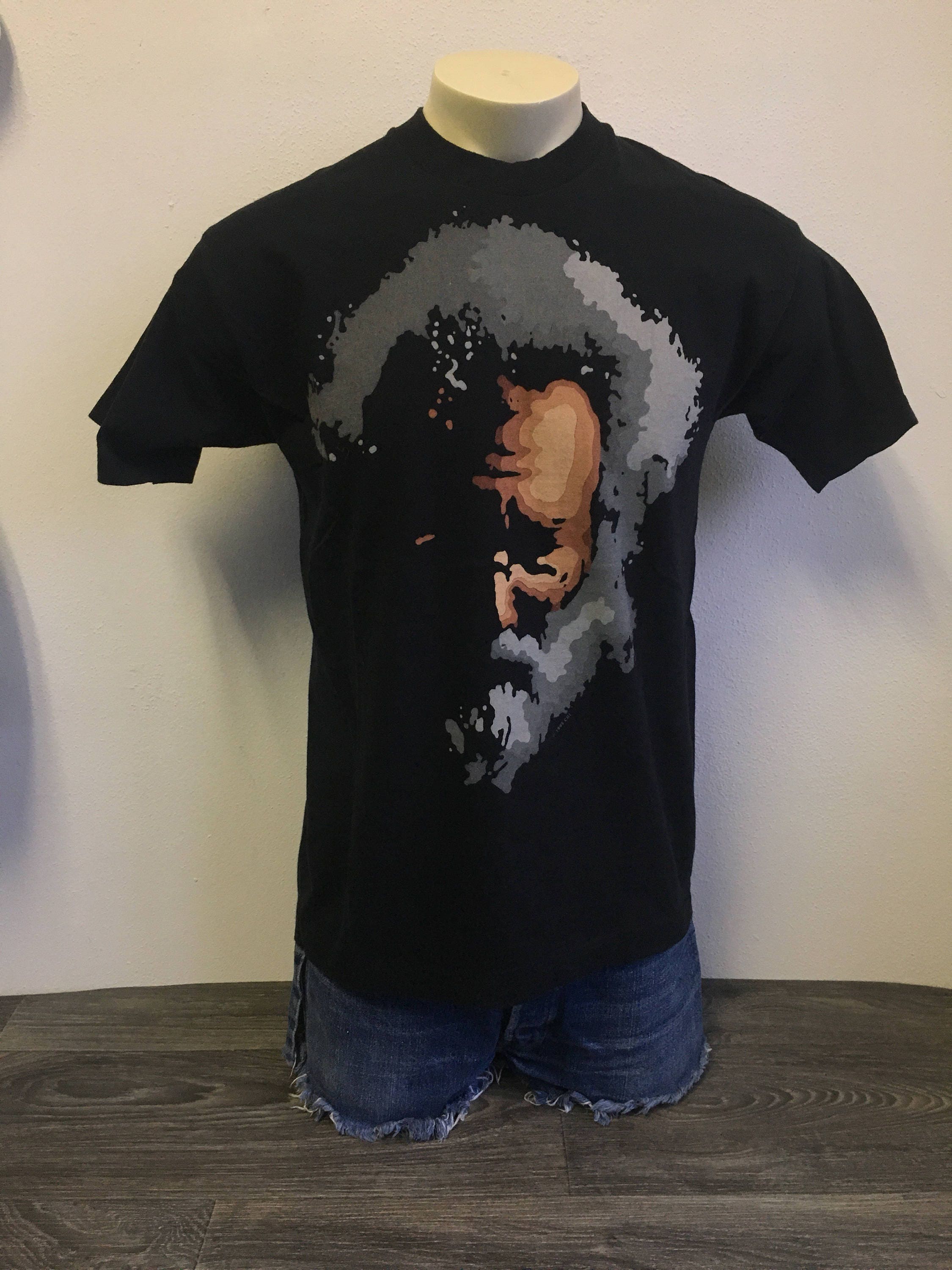 Jerry Garcia Grateful Dead 1995 Vintage 90s Liquid Blue Portrait