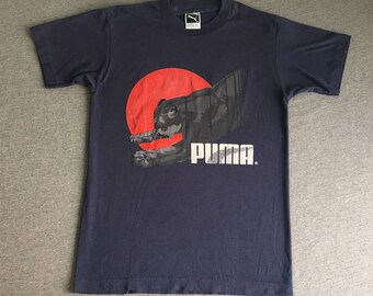 PUMA Shirt 80s Vintage/ Original Fierce Cat Red Sun RARE PUMA Shirt 80s Vintage/ Original Fierce Cat Red Sun RARE