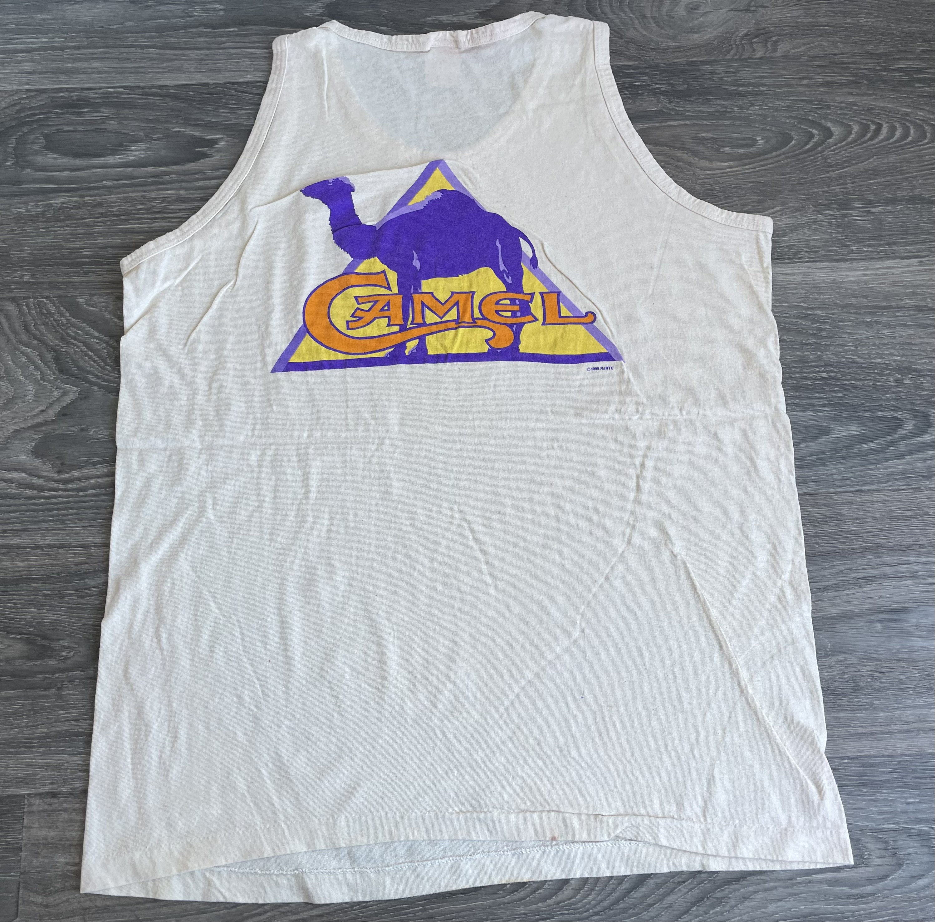 5WB671【90s】vintage CAMEL ロゴ　タバコ　タンクトップ 90s ビンテージ CAMEL キャメル タバコ タンクトップ 古着