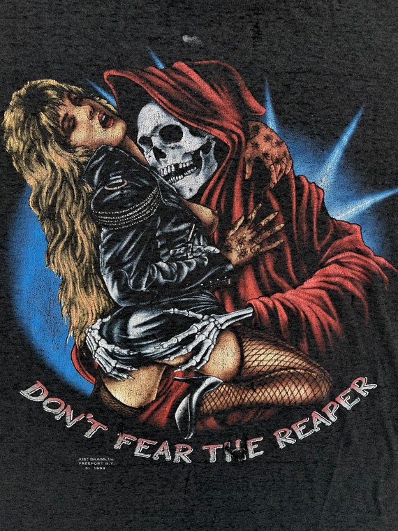 3D Emblem Shirt Just Brass Fort Worth dont Fear the Reaper Soft and Thin  Sexy Harley Biker Vibes Size Large 