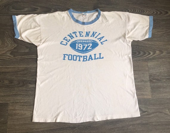 Champion Blue Bar 1972 Shirt Ringer Tshirt 70s Foo