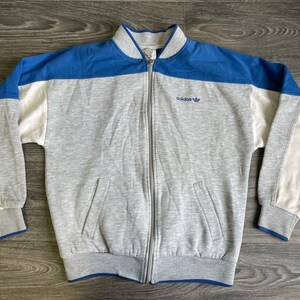 ADIDAS Jacket 90s Vintage Trefoil Track Sweater Sweatshirt Warm Up Full Zip Jumper 3 Stripes Small