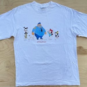 Animaniacs Shirt 1993 Vintage 90s Pinky The Brain Cartoon Animie USA Made Size XLarge