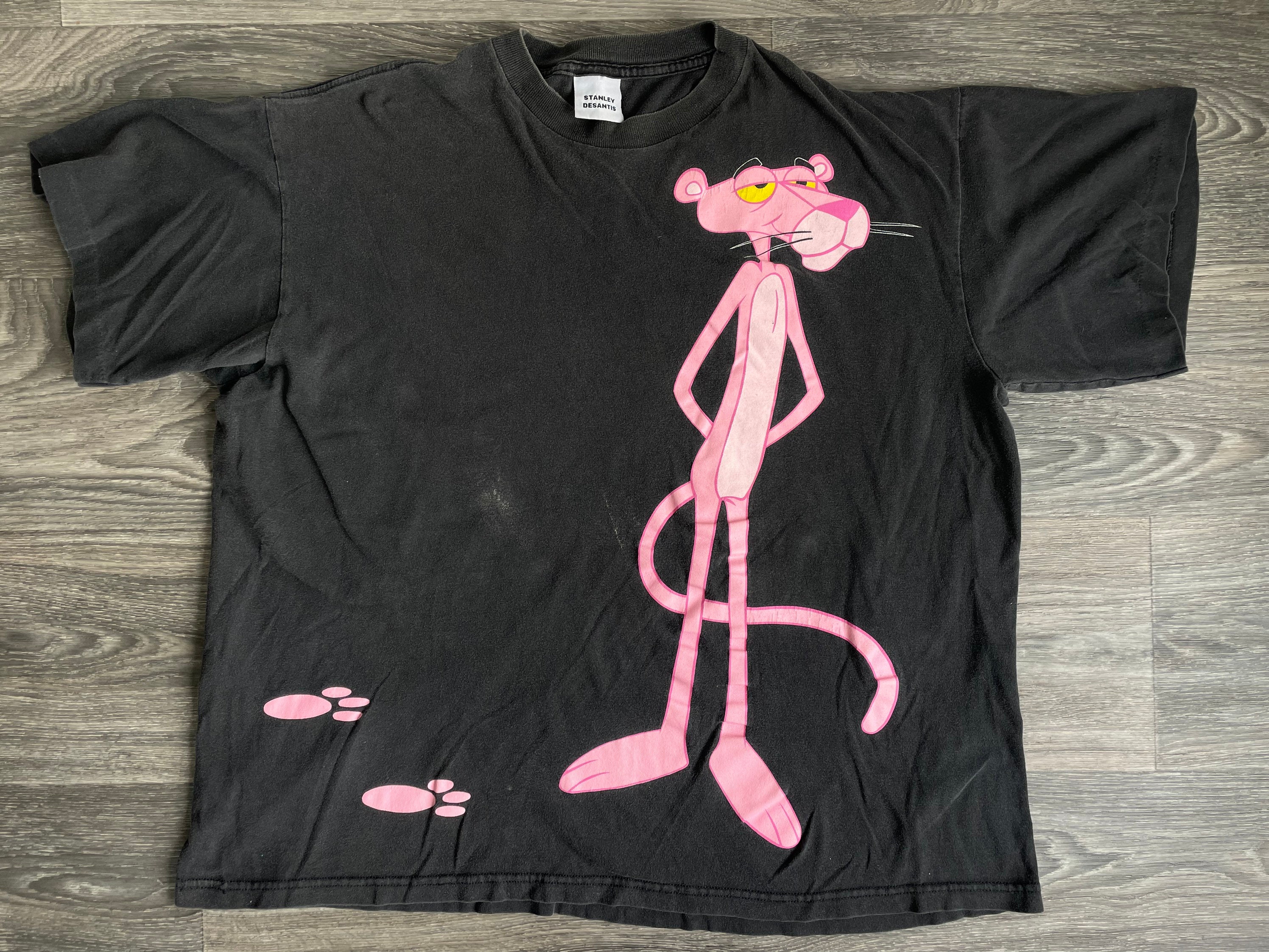 Pink Panther Jersey Embroidered Stitches Pink Black Sz: S Brand