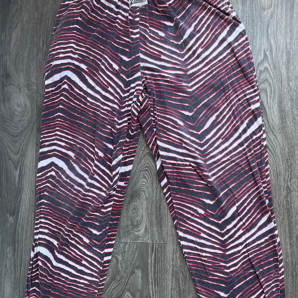 Zubaz Pants Cincinnati Bengals Colors 90's Vintage Zebra Design Hammer Parachute USA Made XL