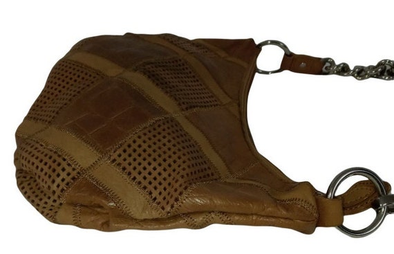 Vintage B Makowsky Bag Patchwork Leather Purse Sh… - image 3