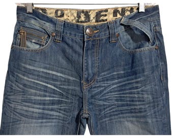 Do Denim Mens Jeans Size 32/32 Distressed Straight Leg Blue Faded Wash Y2K