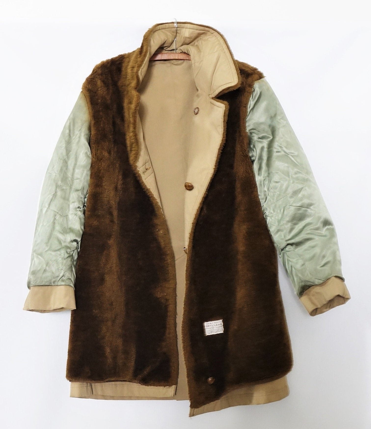 Vintage Mighty Mac Coat Winter Outerwear Mens Size 40 Faux