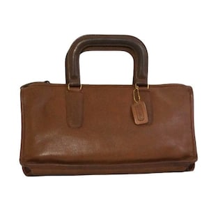Vintage Coach Bag Bonnie Cashin Slim Satchel Mini Briefcase Brown Leather New York United States #429-1425