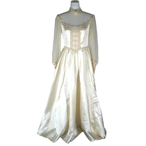 Vintage Gunne Sax Wedding Dress Boho XS S Modest … - image 1