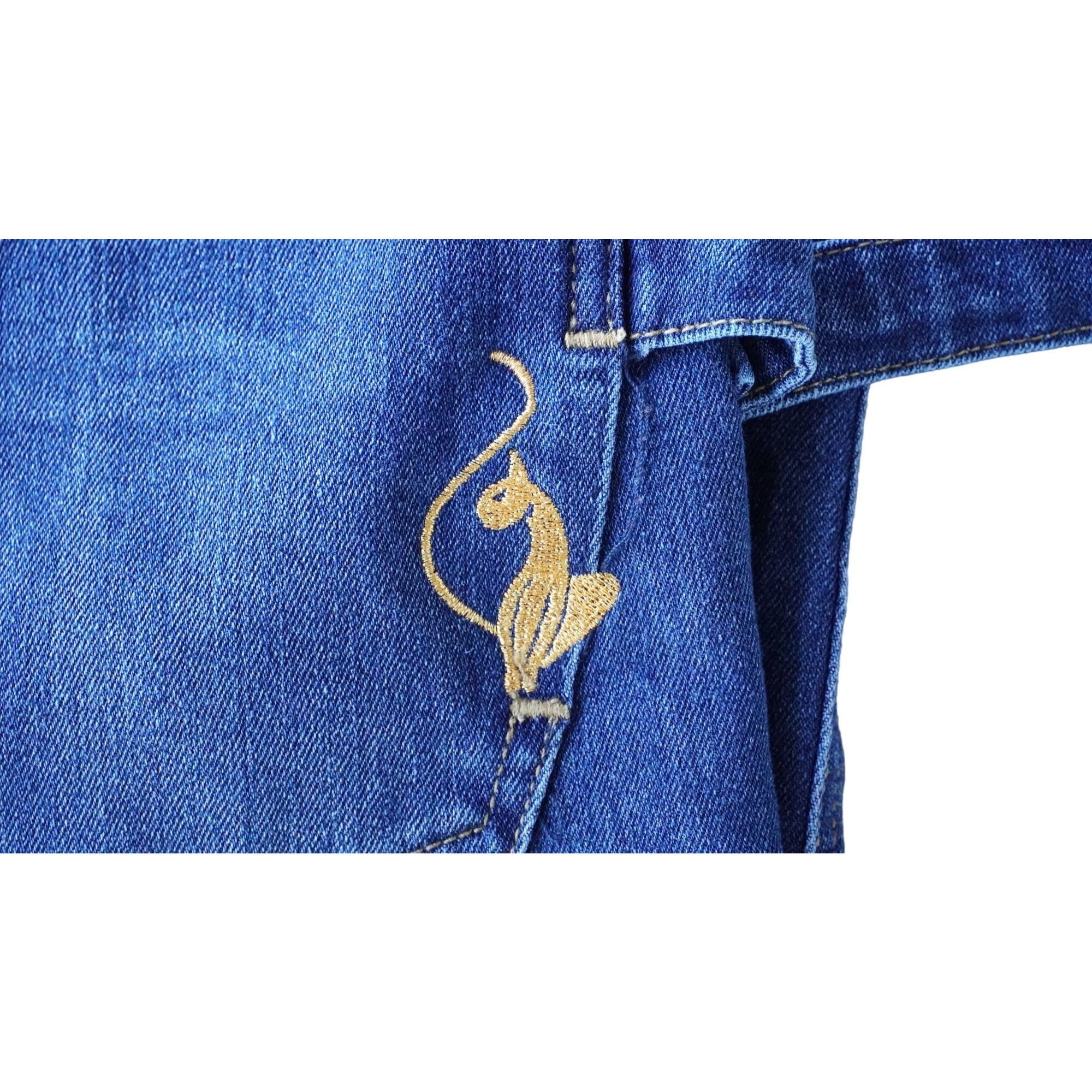 Capri Jeans Baby Phat Taille 5 Femme - Neuf Avec étiquettes, Coupe Régulière, Couleur Bleue