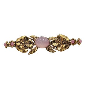 Vintage West Germany Brosche Pink Kunst Glaskragen Pin West Germany Schmuck
