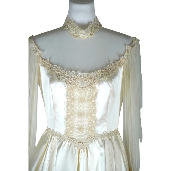 Vintage Gunne Sax Wedding Dress Boho XS S Modest … - image 2