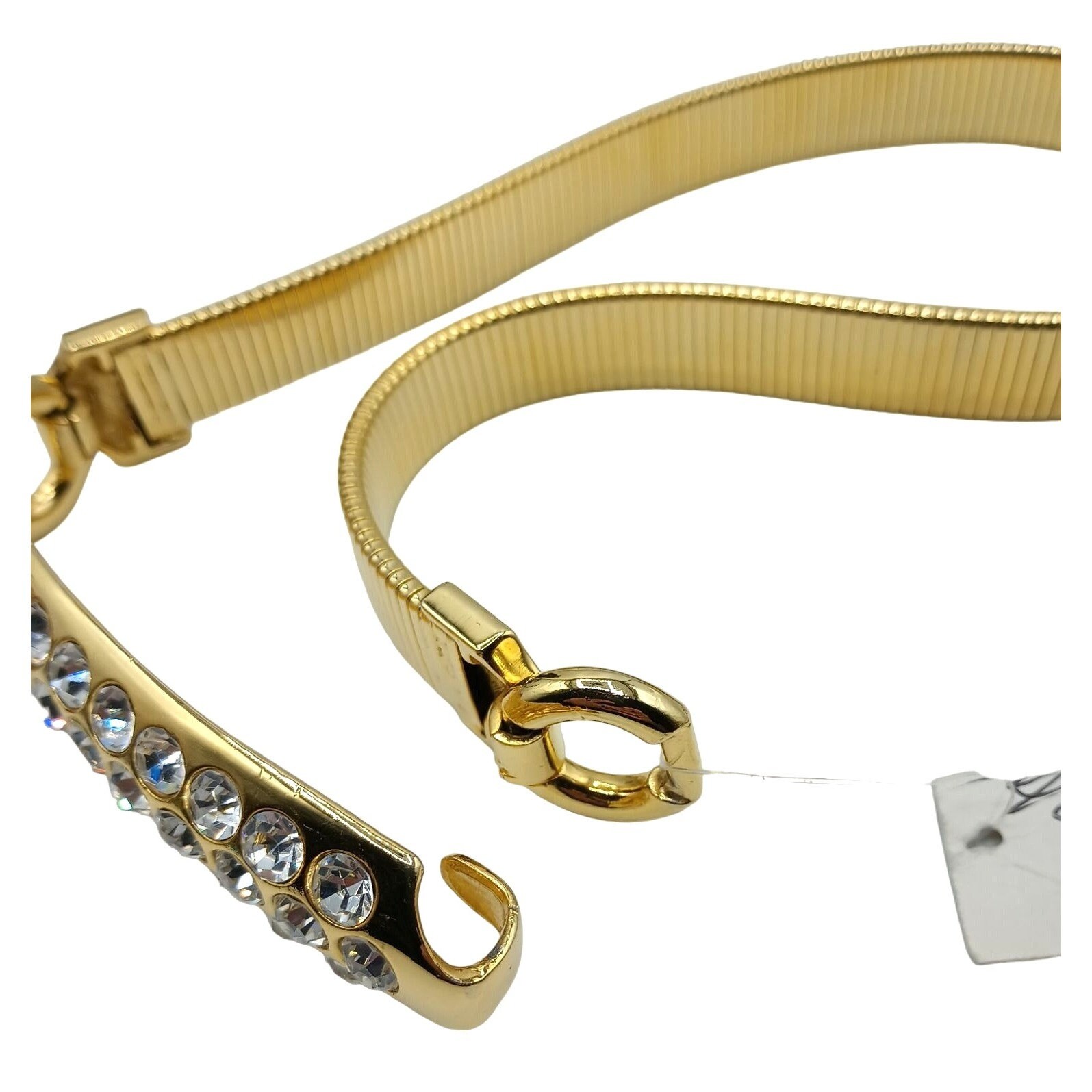 Vintage Rhinestone Belt Gold Tone Chunky Crystal Statement Glam Jewelry Accessor Vintage Rhinestone Crystal Belt Gold Tone Chunky Statement  main image 2
