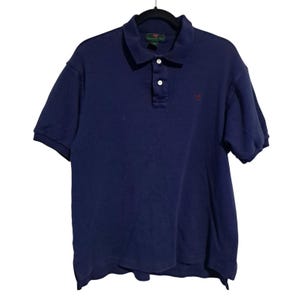 Abercrombie & Fitch Shirt Mens L Navy Blue Polo Preppy Golf Vintage 80s 90s