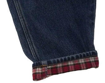 Vintage Eddie Bauer Flannel Lined Jeans High Waisted High Rise