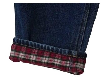 Vintage Eddie Bauer Flannel Lined Jeans High Waisted Rise Tagged
