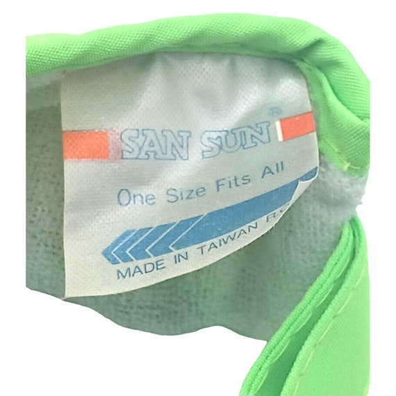 Vintage San Sun Visor Hat No Udder Fear Day Glo N… - image 8