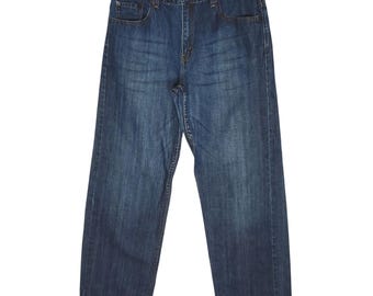 Levi's 577 Lower Rise Loose Fit Jeans Women 12 Medium Blue Denim Y2K 32 x 31