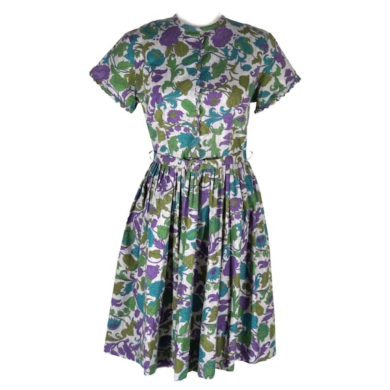 Vintage Dress 1950s Floral Shirtwaist by Mode O' … - image 1