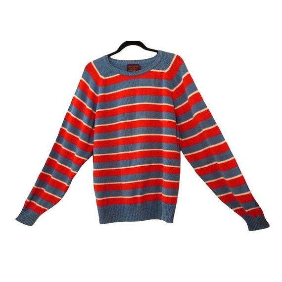 Vintage Chaps Ralph Lauren Sweater, 80s Striped S… - image 1