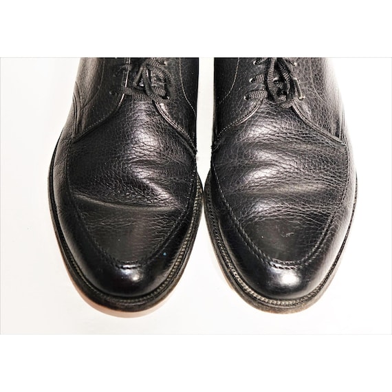 靴 80s E.T. Wright Black straight tip Vintage E.T. Wright Arch Preserver Black Pebble Grain Leather