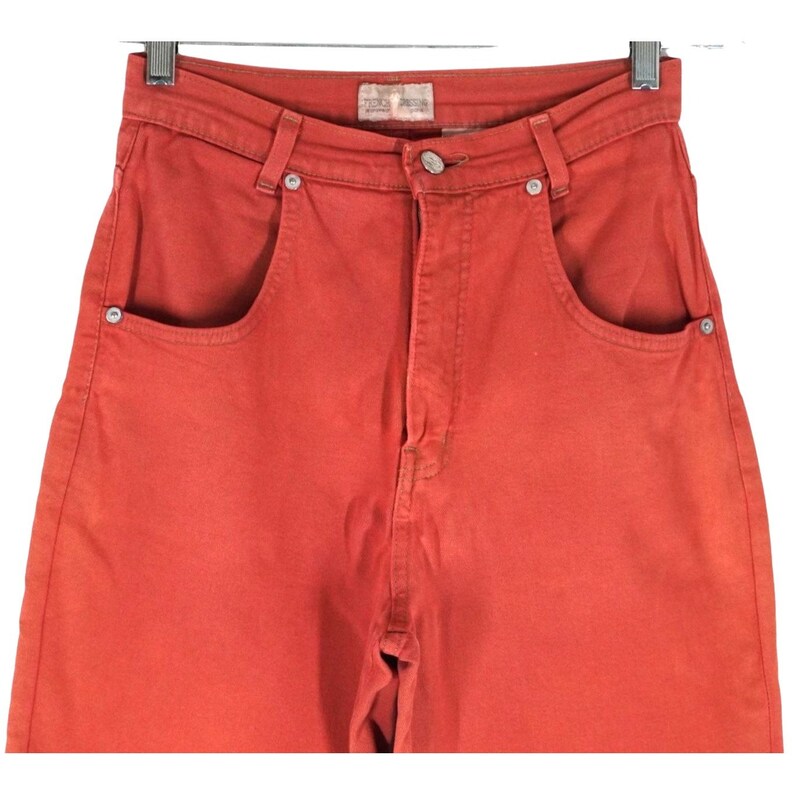 Vintage French Dressing Jeans High Waisted Bare Back Yoke Tapered Legs