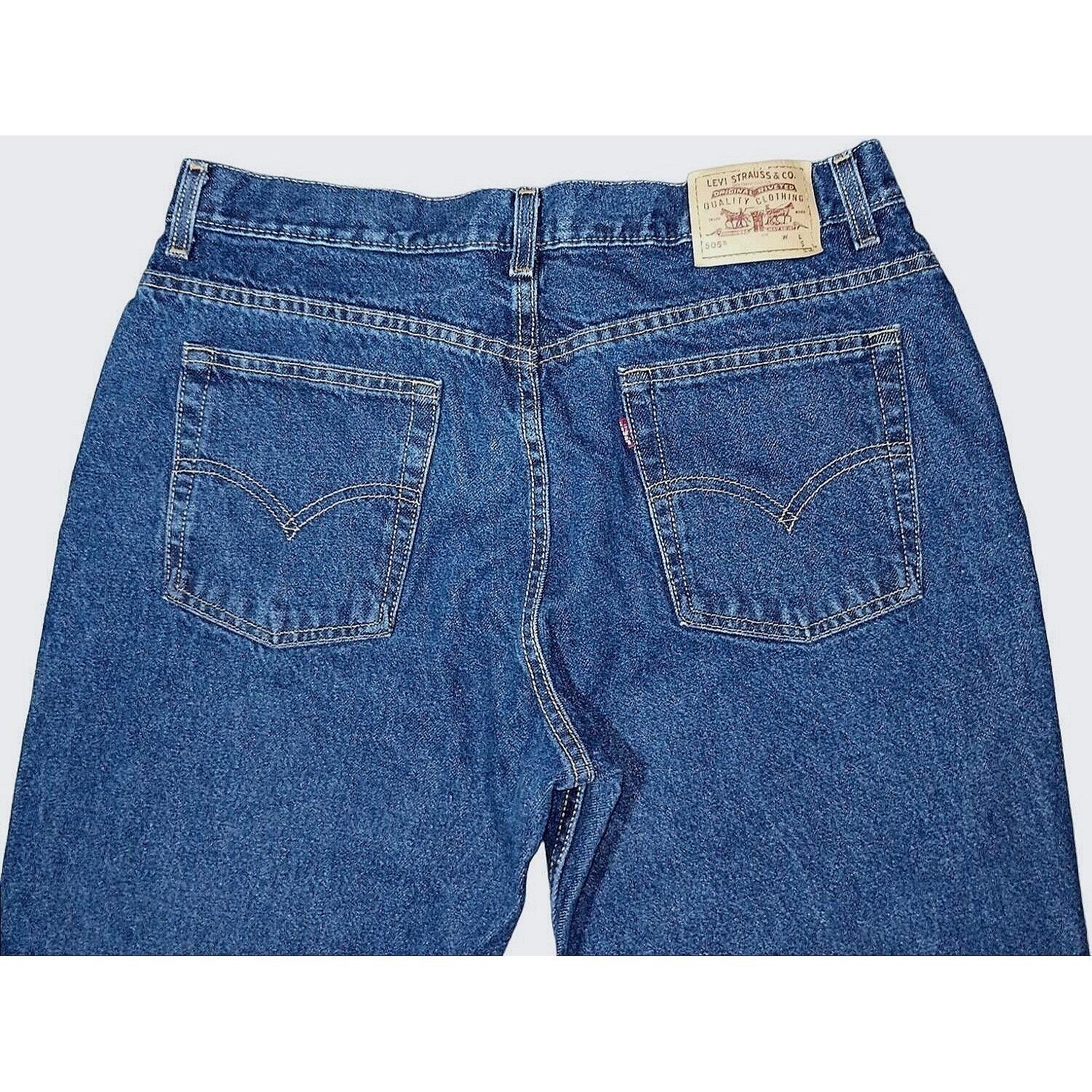 Vintage Levis 505 Lower Rise Straight Leg Women 16 MIS S Blue