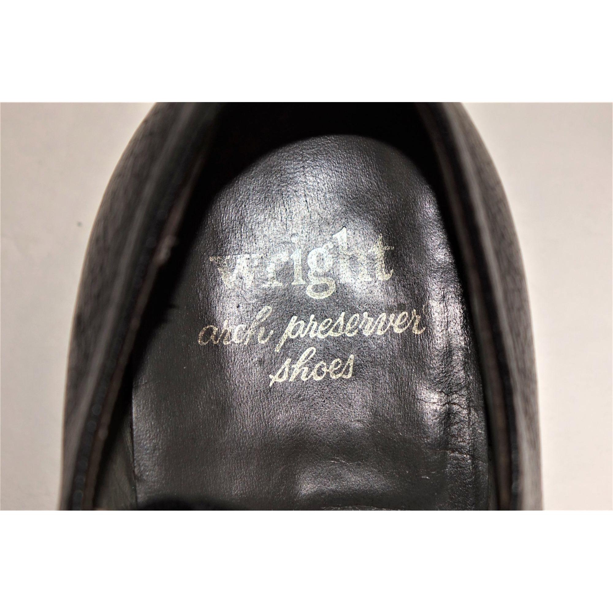 Vintage E.T. Wright Arch Preserver Black Pebble Grain Leather Oxfords Shoes Men\' Vintage E.T. Wright Arch Preserver Black Pebble Grain  main image 3