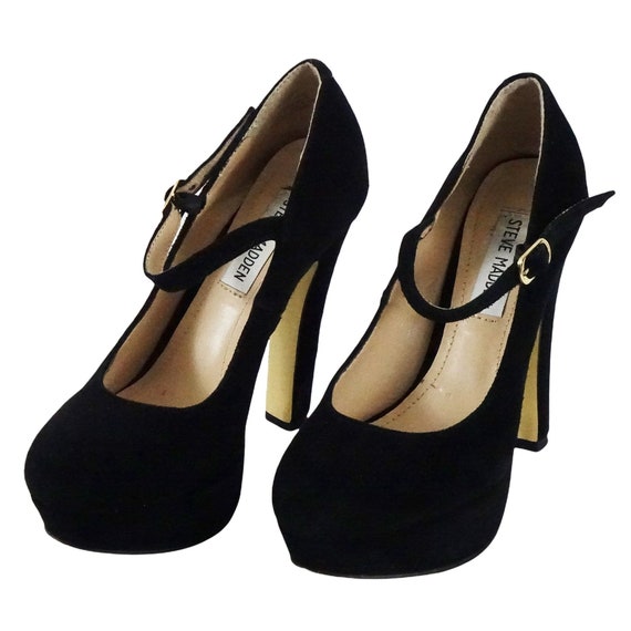 Vintage Steve Madden Platform Shoes High Heeled Black… - Gem