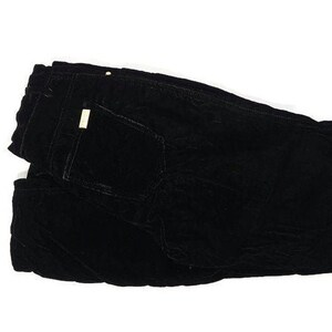 Vintage Black Velvet Pants Women's Size 8 High Waisted St Maarten Dallas USA Made