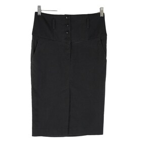 Y2K Rampage Skirt Black White Polka Dots High Waisted Form Fitting Pencil Skirt Tagged Size 7 Knee Length Vintage Skirt