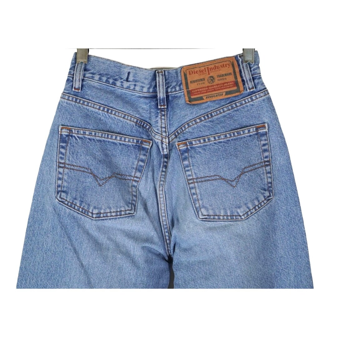 パンツ 00s VINTAGE BACK clash paint denim Vintage Y2k Clash Jeans Mid Size 13 Embroidered Floral