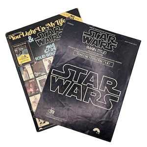 Star Wars Sheet Music Lot Main Title Solid Gold Songs Big Note Piano Easy Piano Solo