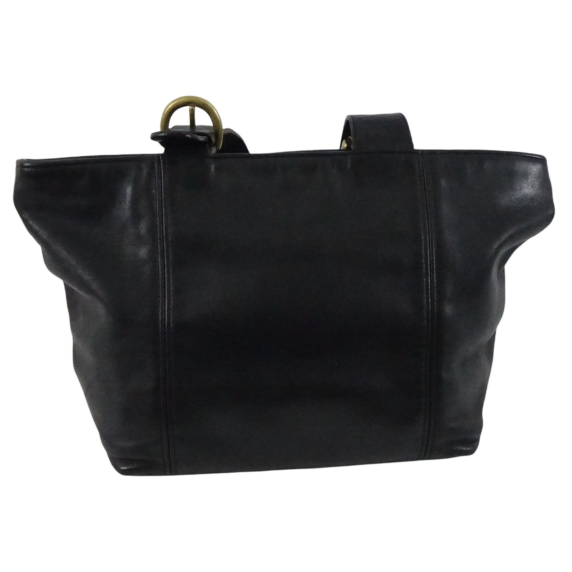 バッグ COACH Vintage Navy Leather Handbag 4133 Coach vintage 4133 handbag - Gem