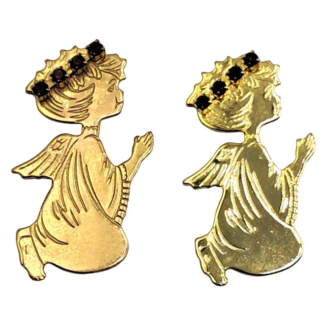 Christmas Angel Brooch Pin - Rhinestone Corsage Pin For Scarf, Jacket, Or Wedding Ornament
