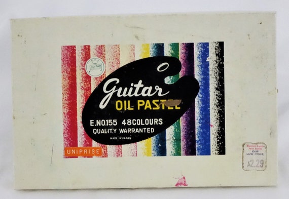 Vintage Oil Pastels Art Supplies Guitar Brand 48 Colours Pack 1 Missing  Sketching Drawing Arts Crafts Oil Colors Gift for Artist 