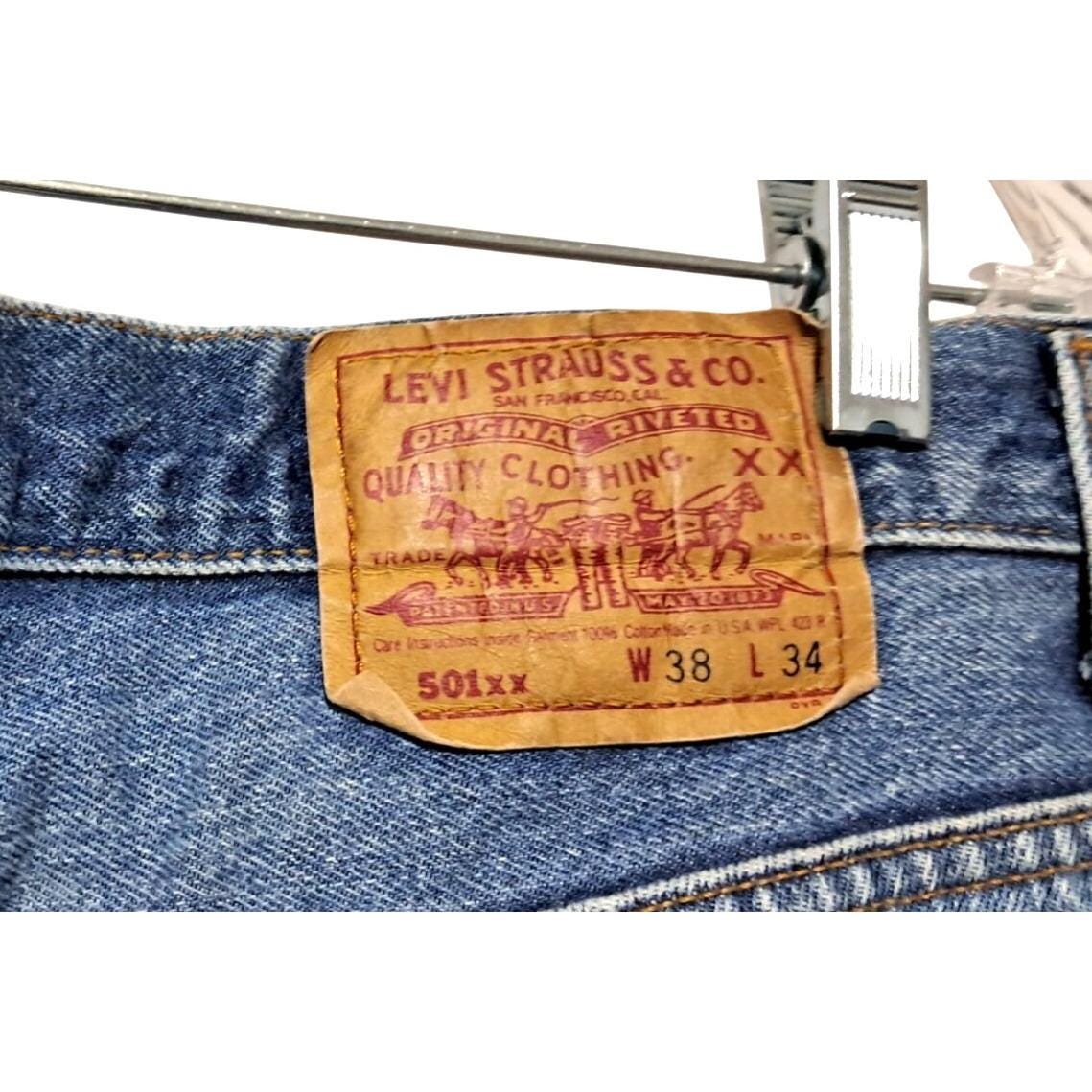 Vintage Levis 501 XX Jeans Made in USA Button Fly Shrink to Fit