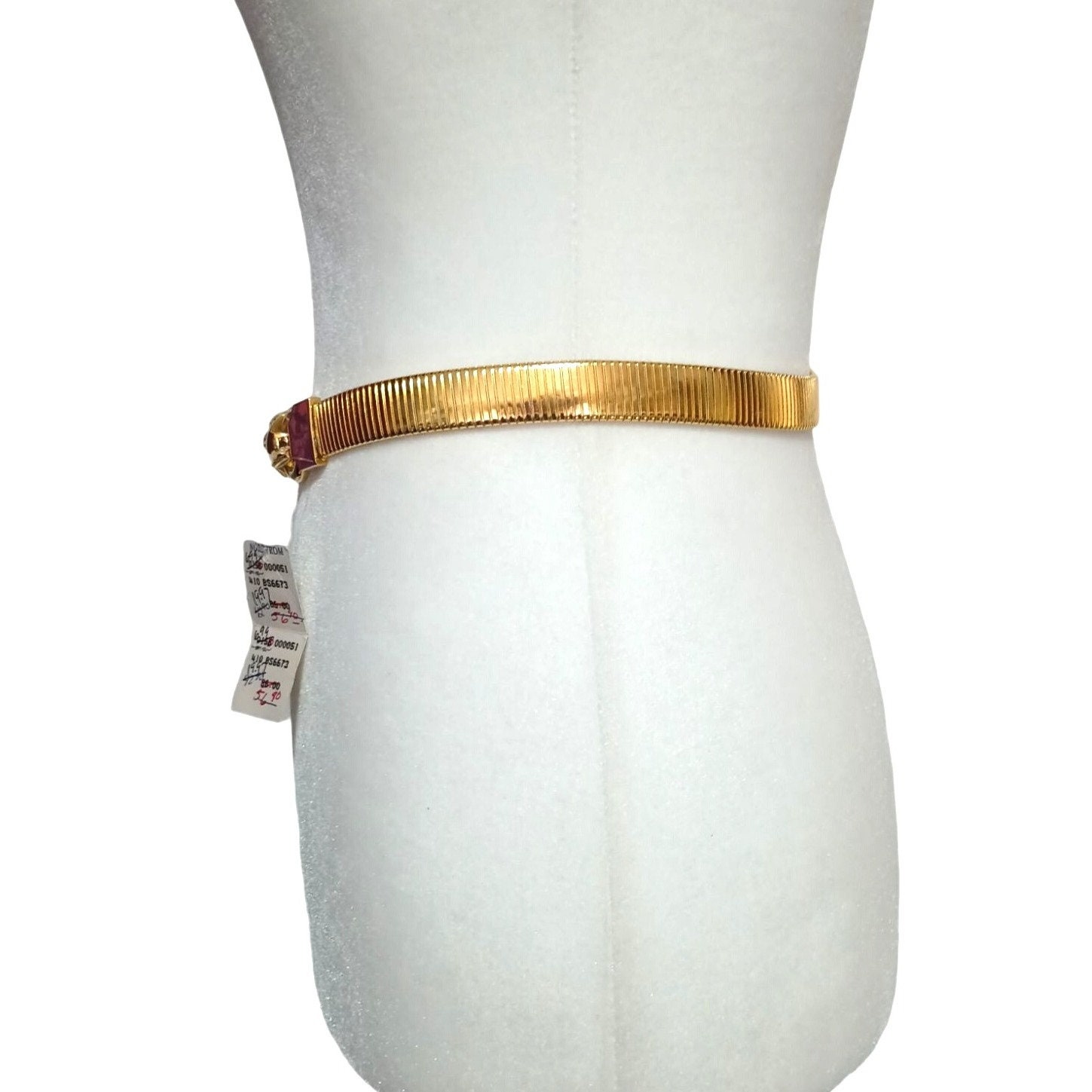 Vintage Rhinestone Belt Gold Tone Chunky Crystal Statement Glam Jewelry Accessor Vintage Rhinestone Crystal Belt Gold Tone Chunky Statement  main image 3