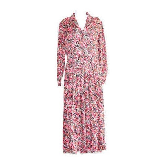 Vintage Laura Ashley Dress Womens US 8 EUR 38 UK 12 Floral Long