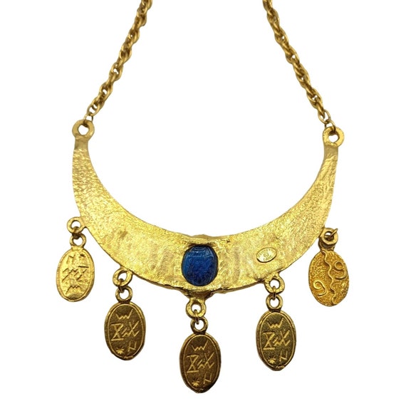 Vintage Kenneth Lane Necklace Egyptian Revival Sc… - image 7