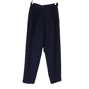 Vintage Miss Pendleton Wool Pants Womens Size 8 Made in USA Navy Blue Academia Core Lined Trousers