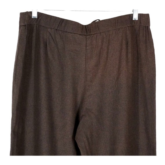 Vintage Brown Linen Blend Cropped Capri Pants Womens … Gem