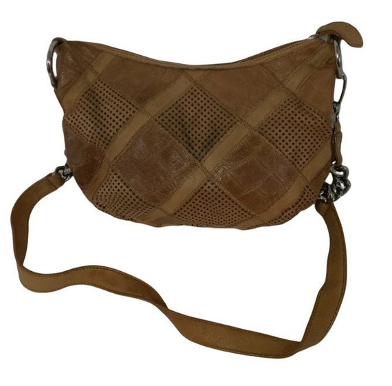 Vintage B Makowsky Bag Patchwork Leather Purse Sh… - image 1
