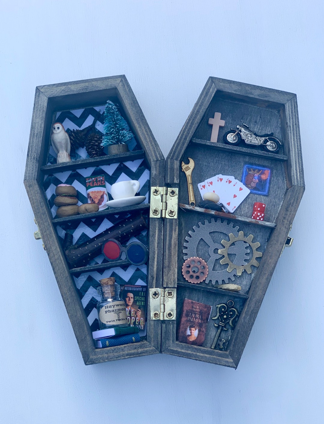 Twin Peaks Mini Wooden Coffin Book Shelf Box David Lynch - Etsy