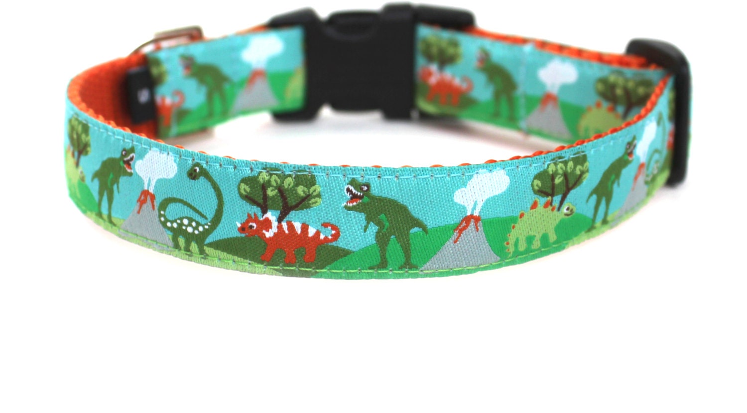 Dinosaur Dog Collar with TRex Engraved Buckle Collar Etsy