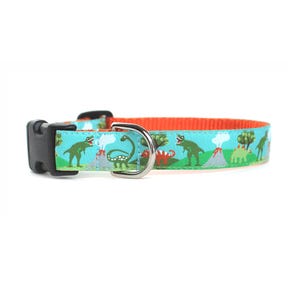 Collar para perro con diseño de dinosaurio T-Rex - Hebilla grabada