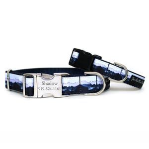 Misty Mountain Dog Collar - Personalized Engraved Dog Collar