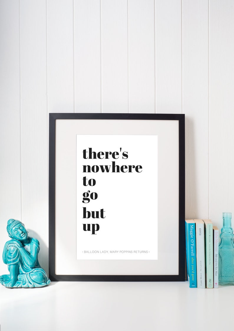 Mary Poppins Returns Nowhere to Go But Up Quote | Etsy