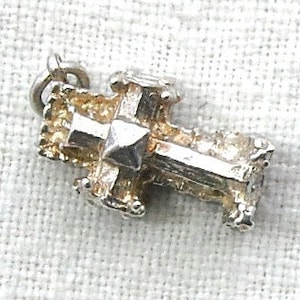 British VINTAGE Massiv Sterling Silber Charms - Westminster Abbey - London Souvenir Reise Charms
